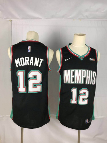 Grizzlies 12 Ja Morant Black Nike Swingman Jersey