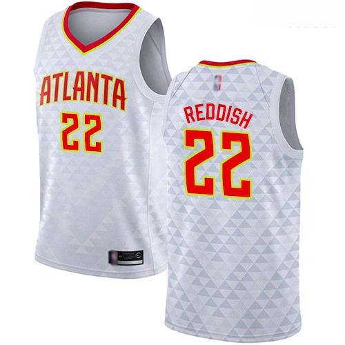 Hawks #22 Cam Reddish White Basketball Swingman Association Edition Jersey