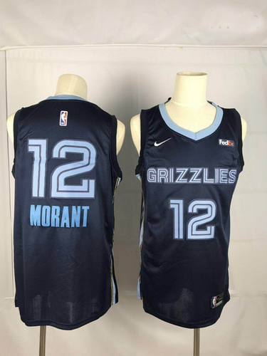 Grizzlies 12 Ja Morant Navy Nike Swingman Jersey