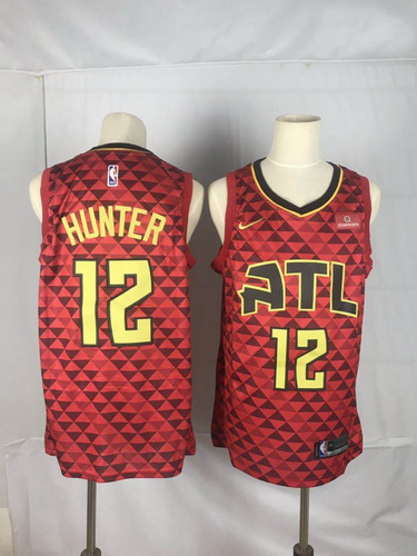 Hawks 12 De 27Andre Hunter Red Nike Swingman Jersey