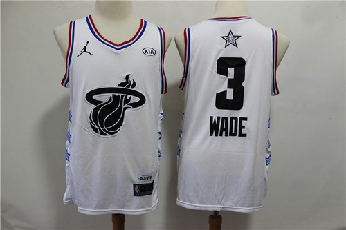 Heat 3 Dwyane Wade White 2019 NBA All Star Game Jordan Brand Swingman Jersey