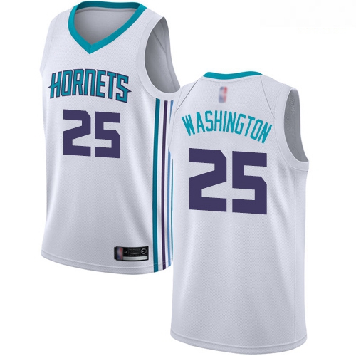 Hornets #25 PJ Washington White Basketball Jordan Swingman Assoc