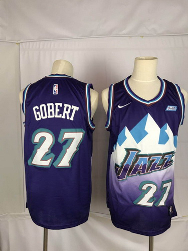 Jazz 27 Rudy Gobert Purple Nike Swingman Jersey