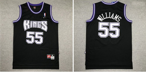 Kings 55 Jason Williams Black Nike Swingman Jersey