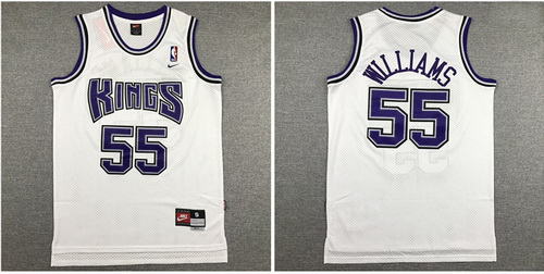 Kings 55 Jason Williams White Nike Swingman Jersey