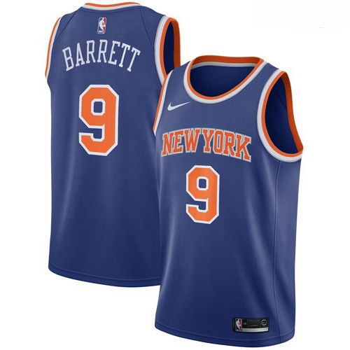 Knicks 9 R J  Barrett Royal 2019 NBA Draft First Round Pick Nike Swingman Jersey