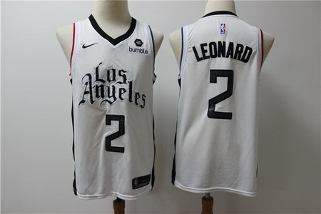 Clippers 2 Kawhi Leonard White City Edition Nike Swingman Jersey