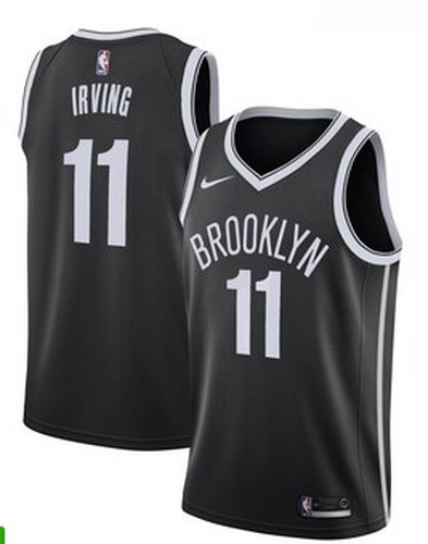 Men Brooklyn Nets #11 Kyrie Irving Nike Black Jersey