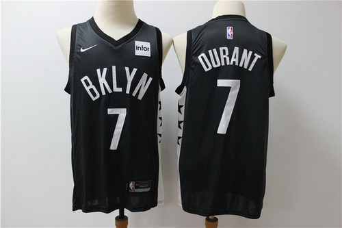 Nets 7 Kevin Durant Black Nike Swingman Jersey