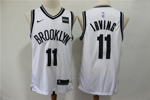 Nets 11 Kyrie Irving White Nike Swingman Jersey