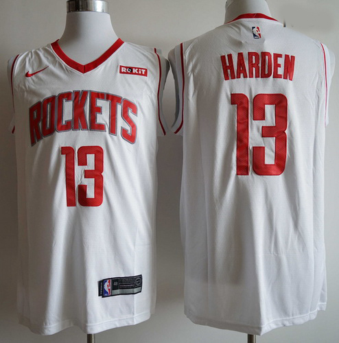 Rockets 13 James Harden White Nike Swingman Jersey