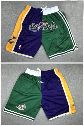 Lakers And Celtics Team 2008 NBA Finals Logo Shorts