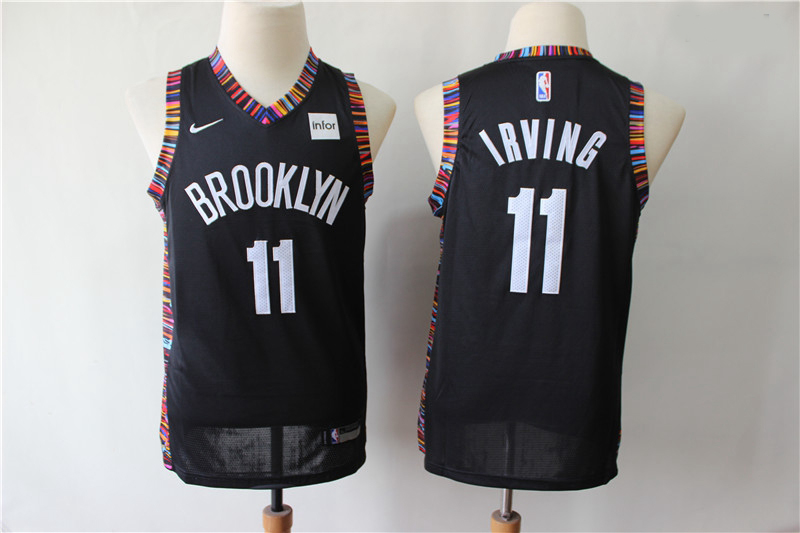 Youth Nets 11 Kyrie Irving Black Youth City Edition Nike Swingman Jersey