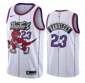 Men Raptors #23 Fred VanVleet white Throwback NBA Jersey