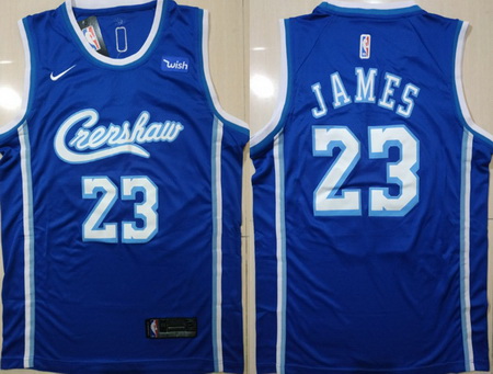 Lakers 23 Lebron James Blue Nike Swingman Jersey