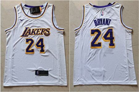 Lakers 24 Kobe Bryant White Nike Swingman Jersey