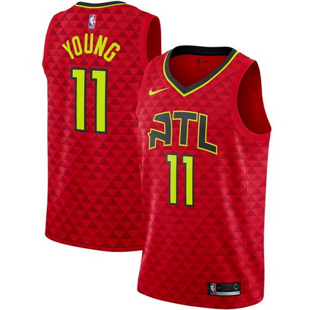 Men Atlanta Hawks 11 Trae Young Statement Edition Red Jersey