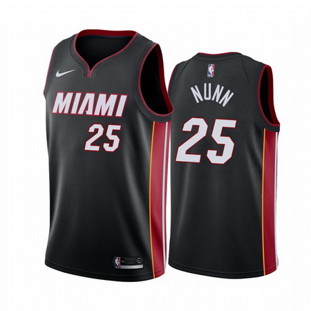 Men Miami Heat 25 Kendrick Nunn Red Statement Black Jersey