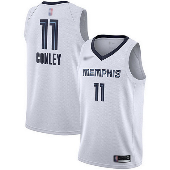 Grizzlies  11 Mike Conley White Basketball Swingman Association Edition Jersey