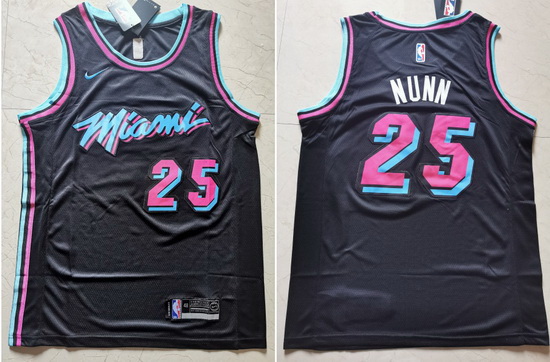 Heat 25 Kendrick Nunn Black Nike Swingman Jersey