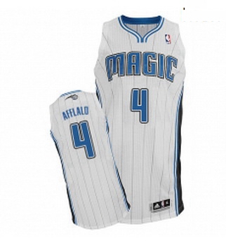 Mens Adidas Orlando Magic 4 Arron Afflalo Authentic White Home NBA Jersey