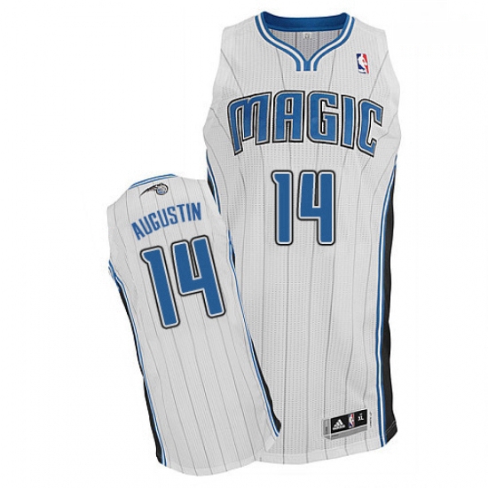 Mens Adidas Orlando Magic 14 DJ Augustin Authentic White Home NBA Jersey