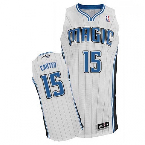 Mens Adidas Orlando Magic 15 Vince Carter Authentic White Home NBA Jersey