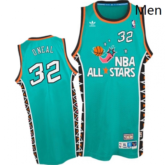 Mens Mitchell and Ness Orlando Magic 32 Shaquille ONeal Authentic Light Blue 1996 All Star Throwback