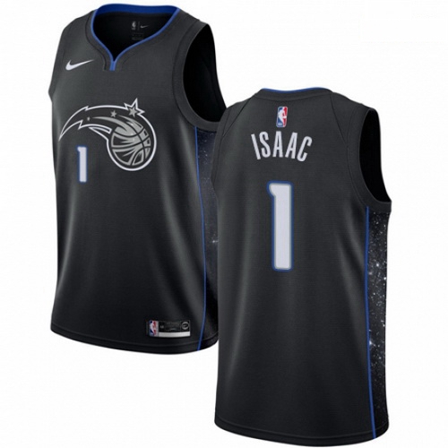 Mens Nike Orlando Magic 1 Jonathan Isaac Swingman Black NBA Jersey City Edition