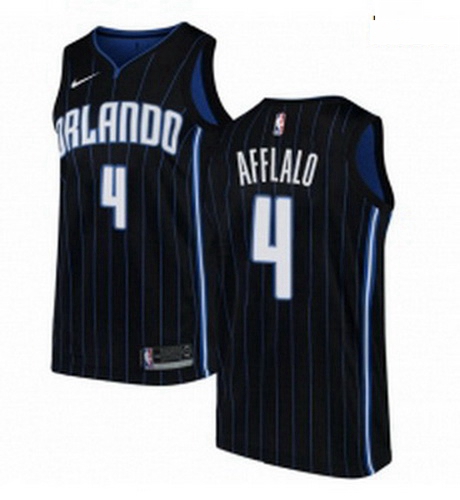 Mens Nike Orlando Magic 4 Arron Afflalo Authentic Black Alternate NBA Jersey Statement Edition