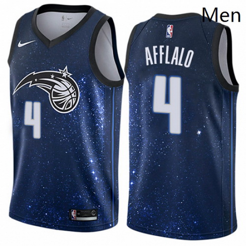 Mens Nike Orlando Magic 4 Arron Afflalo Authentic Blue NBA Jersey City Edition