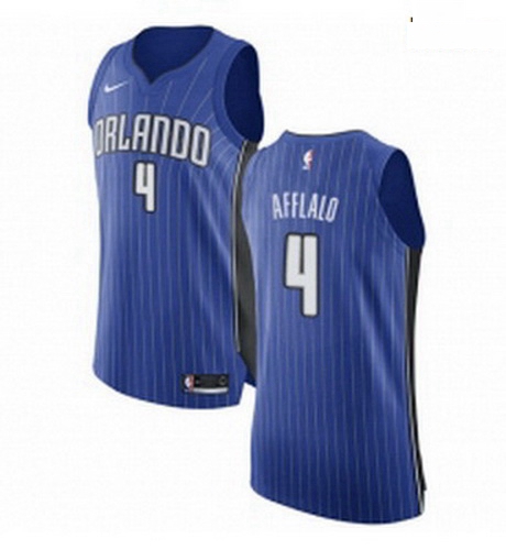 Mens Nike Orlando Magic 4 Arron Afflalo Authentic Royal Blue Road NBA Jersey Icon Edition