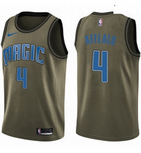 Mens Nike Orlando Magic 4 Arron Afflalo Swingman Green Salute to Service NBA Jersey