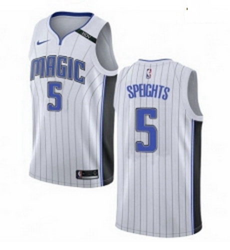 Mens Nike Orlando Magic 5 Marreese Speights Authentic NBA Jersey Association Edition