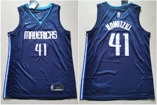 Mavericks 41 Dirk Nowitzki Navy Nike Swingman Jerseys