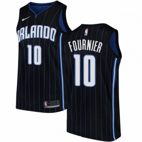 Mens Nike Orlando Magic 10 Evan Fournier Authentic Black Alterna