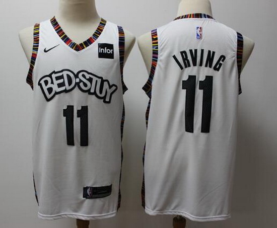 Nets 11 Kyrie Irving White 2019-20 City Edition Nike Swingman Jersey