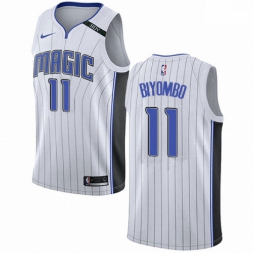 Mens Nike Orlando Magic 11 Bismack Biyombo Authentic NBA Jersey 