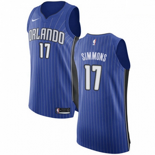Mens Nike Orlando Magic 17 Jonathon Simmons Authentic Royal Blue