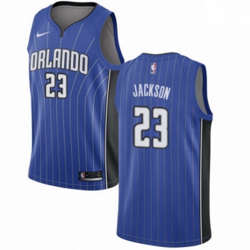 Mens Nike Orlando Magic 23 Justin Jackson Swingman Royal Blue NB