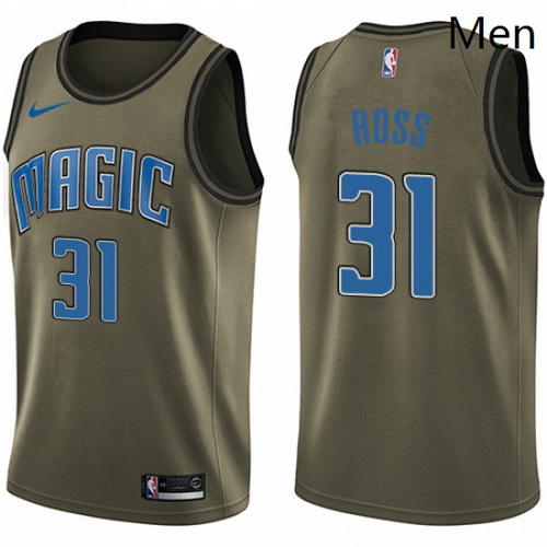 Mens Nike Orlando Magic 31 Terrence Ross Swingman Green Salute to Service NBA Jersey