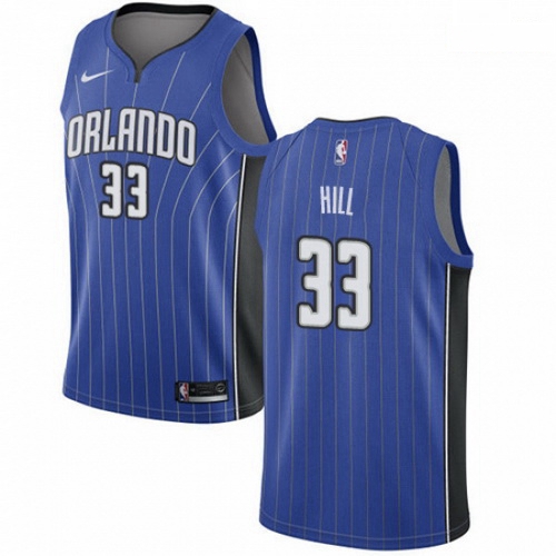 Mens Nike Orlando Magic 33 Grant Hill Swingman Royal Blue Road N