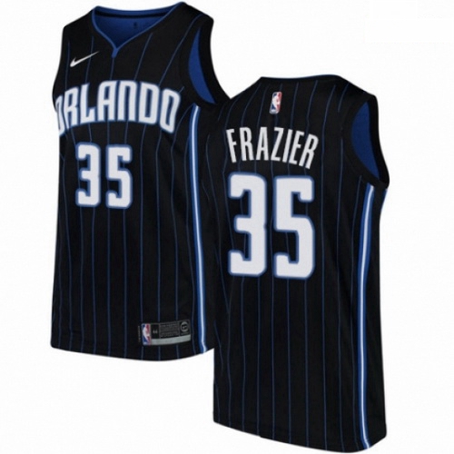 Mens Nike Orlando Magic 35 Melvin Frazier Authentic Black NBA Jersey Statement Edition