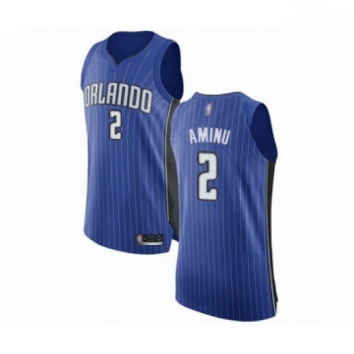 Mens Orlando Magic 2 Al Farouq Aminu Authentic Royal Blue Basket