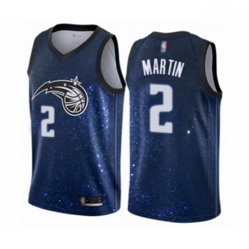 Mens Orlando Magic 2 Jarell Martin Authentic Blue Basketball Jersey City Edition