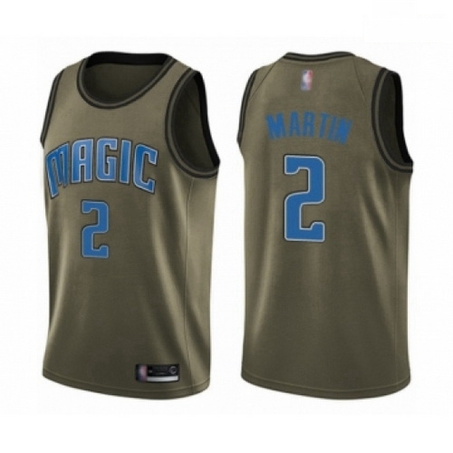 Mens Orlando Magic 2 Jarell Martin Swingman Green Salute to Service Basketball Jersey