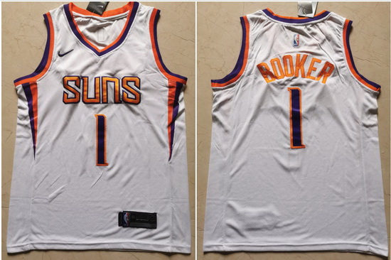 Suns 1 Devin Booker White Nike Swingman Jersey