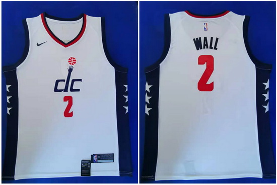 Wizards 2 John Wall White 2019 20 City Edition Nike Swingman Jersey