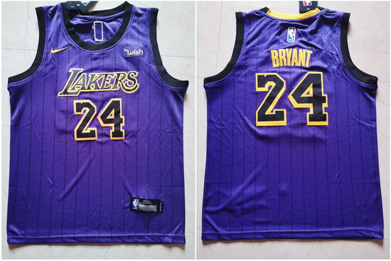 Lakers 24 Kobe Bryant Purple Youth Nike Swingman Jersey