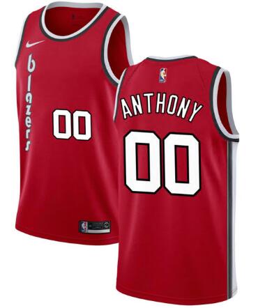 Men Nike Portland Trail Blazers 00 Carmelo Anthony Red City Red Swinman Jersey